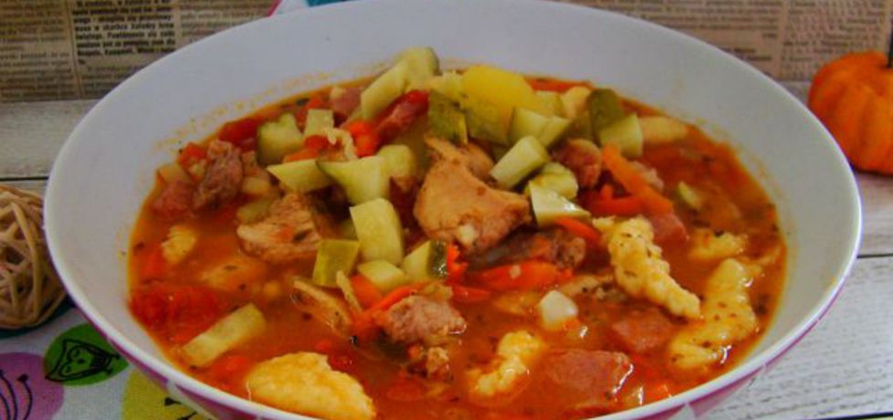 Syta zupa z mięsem warzywami i kluskami (autor: iwa643 ...