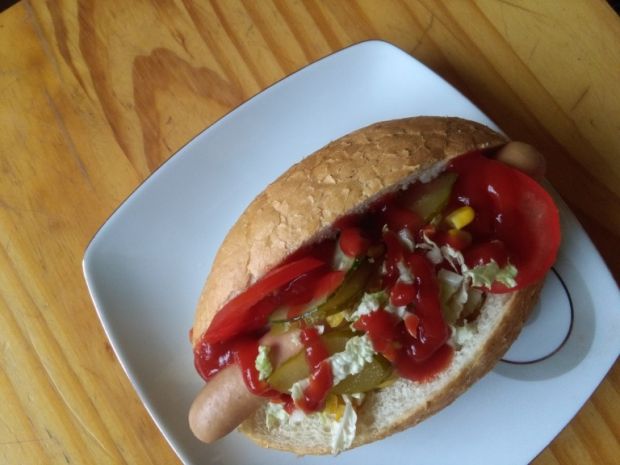 Przepis  hot dogi z warzywami przepis