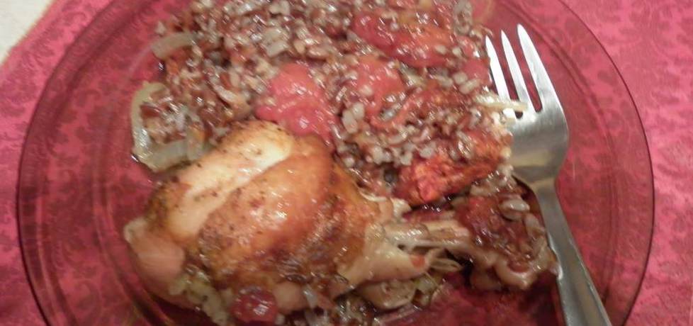Pałki kurczaka pieczone na czerwonym ryżu. (autor: renata9 ...