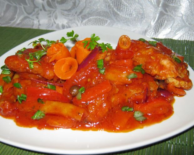 Przepis  ryba z fasolką na pomidorowo przepis