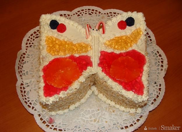 Motylek  tort dla dziewczynki