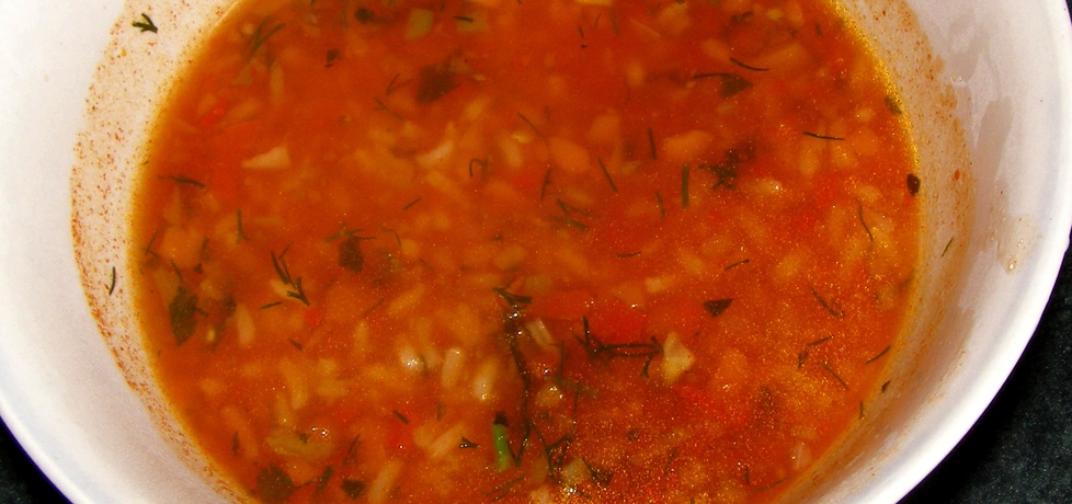 Na maśle zupa pomidorowo-paprykowa z ryżem... (autor: w