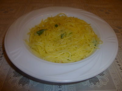Spaghetti z oliwą, czosnkiem i serem żółtym (bez glutenu ...
