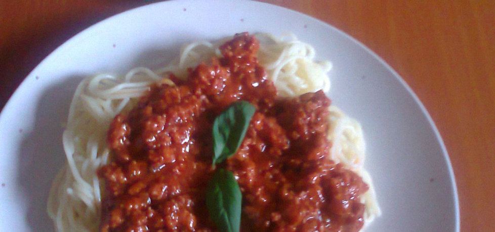 Makaron spaghetti z sosem z przyprawą prymat (autor: jolantaps ...