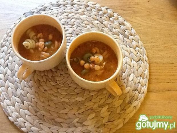 Przepis  zupa z ciecierzycy i pomidorów przepis