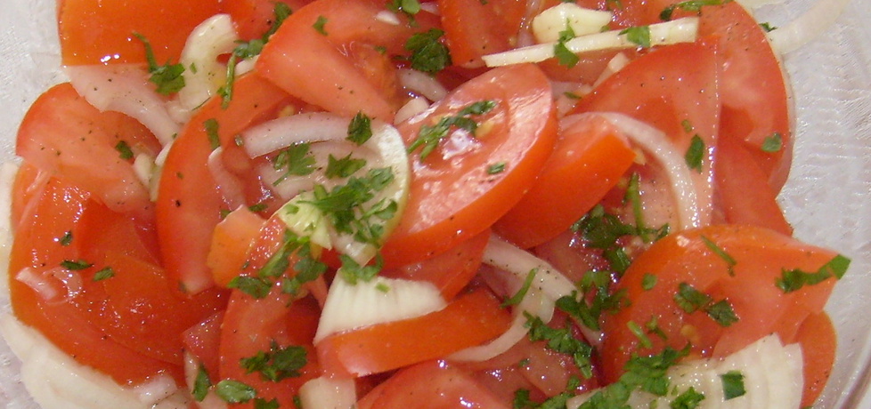 Sałatka z pomidorów z czosnkiem (autor: grazyna0211 ...