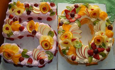 Tort śmietankowy na 50 urodziny