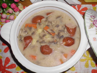 Błyskawiczna zupa pieczarkowa