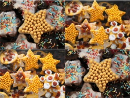 Świąteczne ciasteczka złote gwiazdeczki