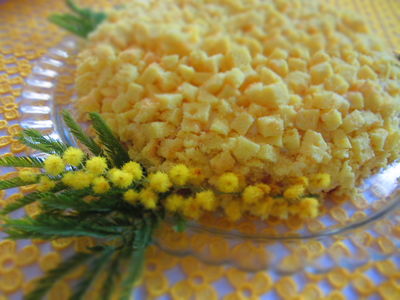 Ciasto mimoza z okazji dnia kobiet(torta mimosa ...