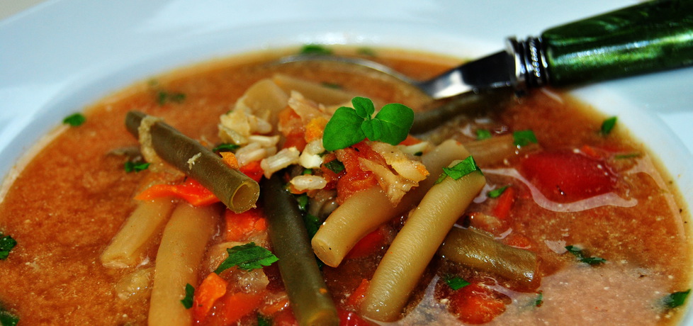Zupa z fasolki szparagowej z ryżem (autor: rng