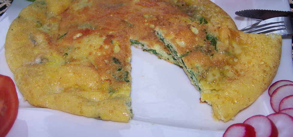 Specjalnie dla mojego męża, czyli omlet ze szpinakiem i gorgonzolą ...
