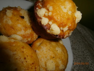 Muffinki bananowe z kruszonką