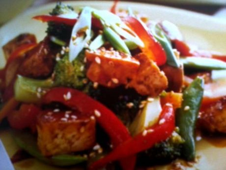 Przepis  smażone warzywa z tofu przepis