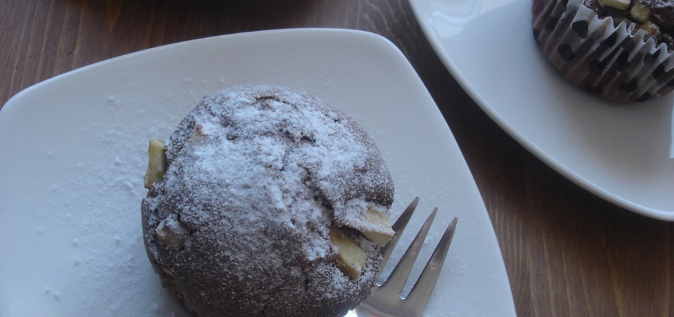 Czekoladowe muffinki z kawałkami jabłka (autor: cukiereczek ...