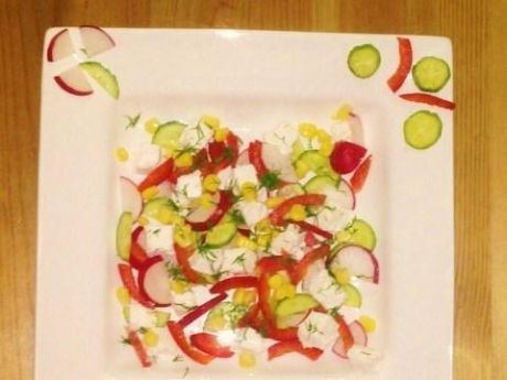Przepis  kolorowa letnia salatka  dzastiny przepis