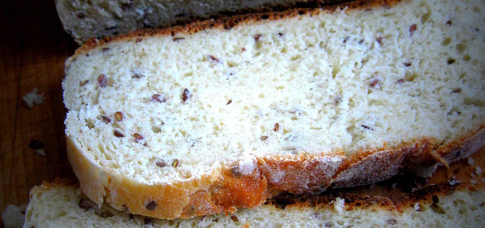 Prosty chlebek pszenny z siemieniem lnianym (autor: pyszota ...