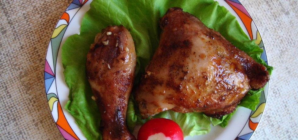 Pieczony kurczak z sosem miodowo