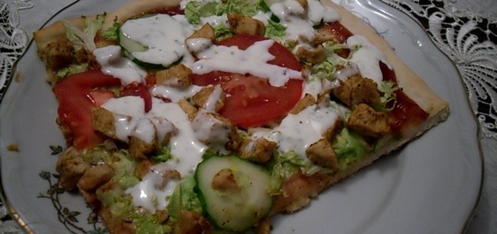 Pizza kebab z sosem czosnkowym (autor: mysiunia ...