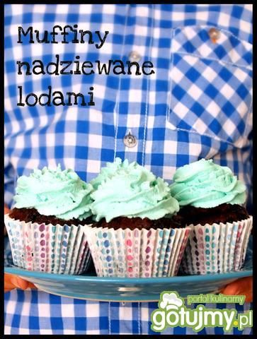 Przepis  muffiny nadziewane lodami przepis