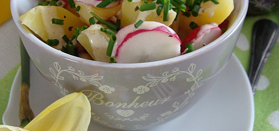 Ziemniaki z rzodkiewką i sosem (autor: 2milutka)
