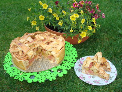 Ciasto z rabarbarem i jabłkami