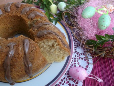 Przepis  ucierana babka z chałwą przepis