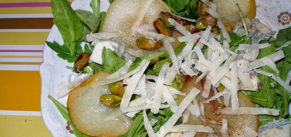 Sałatka z rukolą, gruszką i gorgonzolą (autor: marchiochakucharzy ...