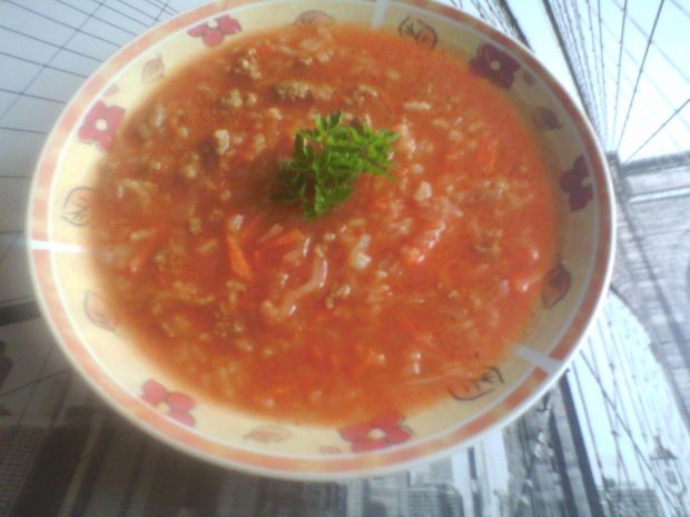 Przepis  zupa pomidorowa  gołąbkowa przepis