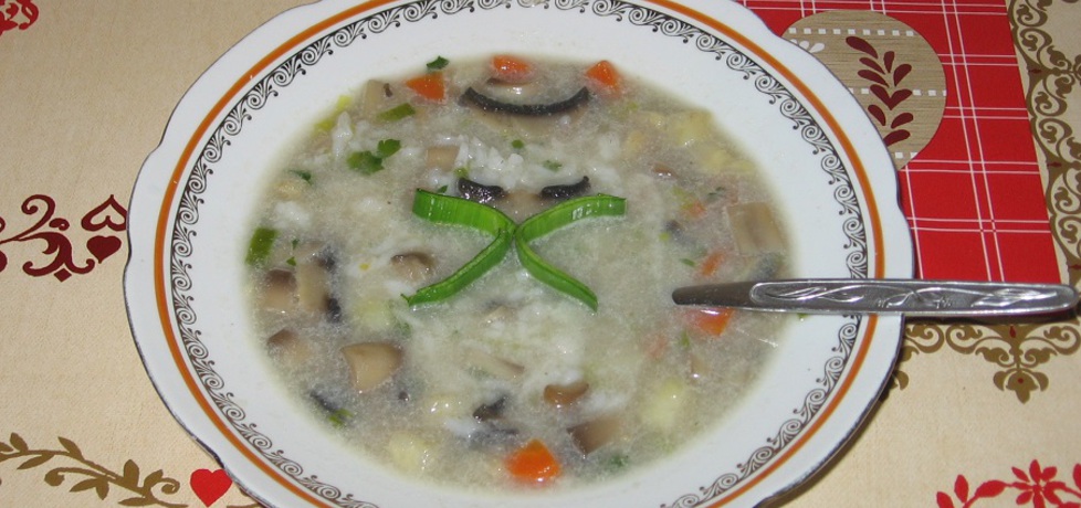 Zupa pieczarkowa z porem i ryżem (autor: ania321 ...