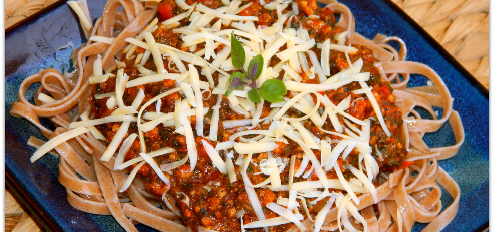 Spaghetti szpinakowo-paprykowe (autor: czarrna)