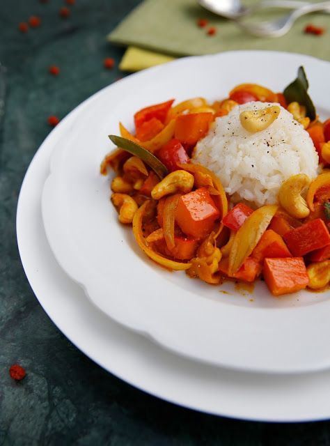 Przepis  curry z dyni i orzechów nerkowca przepis