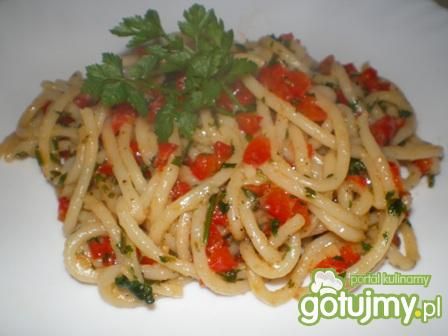 Przepis  spaghetti aglio olio e peperoncino przepis