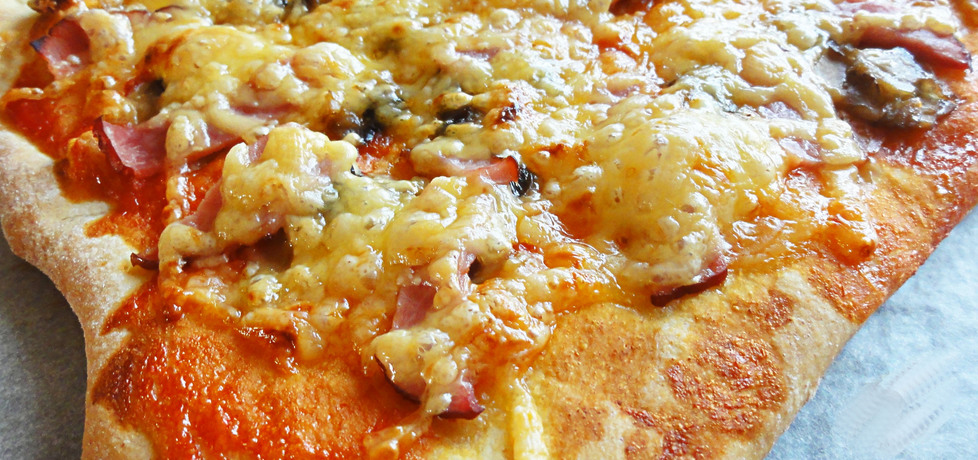 Prosta pizza z pieczarkami i szynką (autor: ilonaalbertos ...