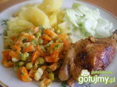 Przepis  kurczak z gotowanymi warzywami przepis