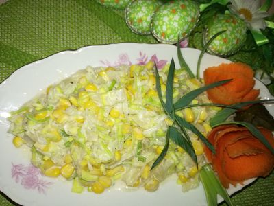 Sałatka z pora ananasa i kukurydzy