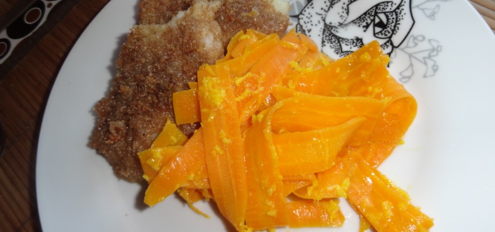 Smażona ryba z makaronem z marchewki (autor: agulastabi ...
