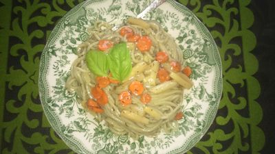 Spagetti z sosem ze szparagów