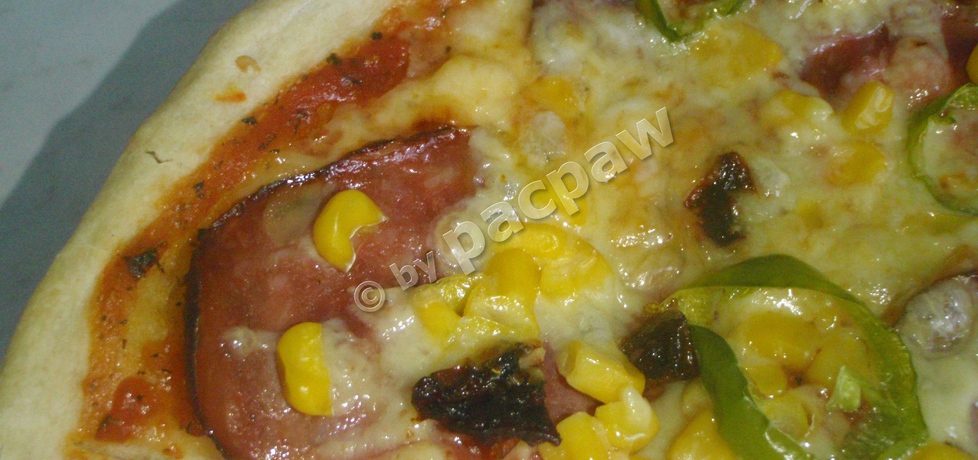 Pizza pikantna z kindziukiem i zieloną papryką pepperoni (autor ...
