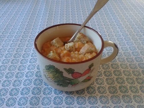 Przepis  zupa krem z marchwi, fasoli i gruszek przepis