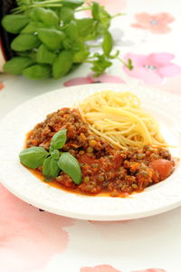 Spaghetti z zieloną soczewicą