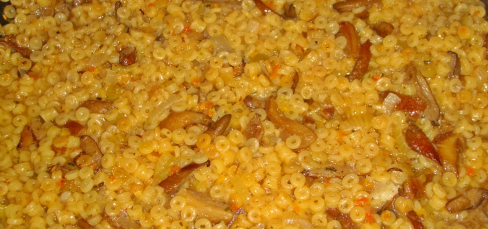 Makaron z boczniakami a'la risotto (autor: habibi)