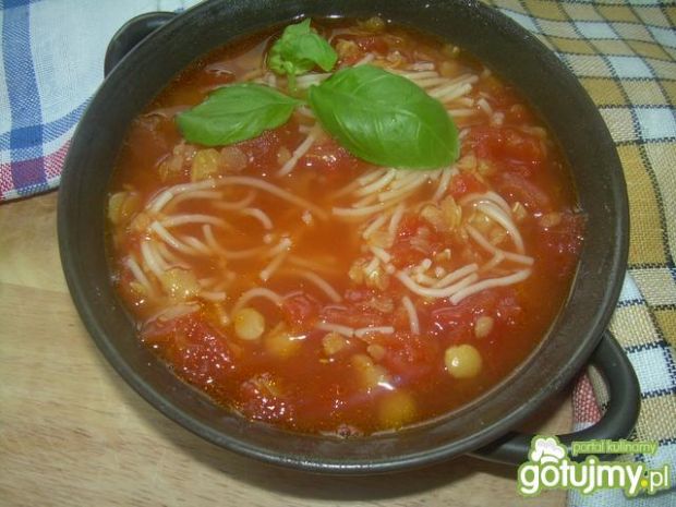 Przepis  zupa pomidorowa z soczewicą 2 przepis