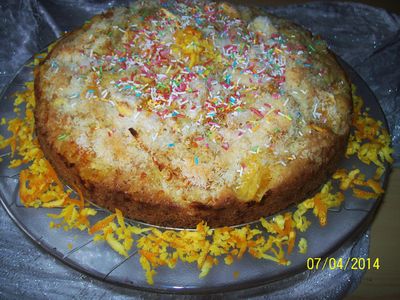 Ucierane ciasto cytrusowe