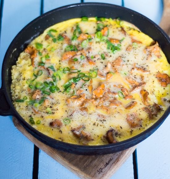 Przepis  szybki omlet z kurkami przepis