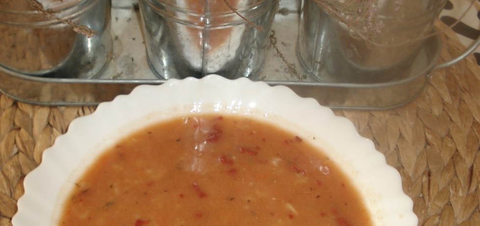 Zupa pomidorowa z ryżem i ziołami prowansalskimi ...
