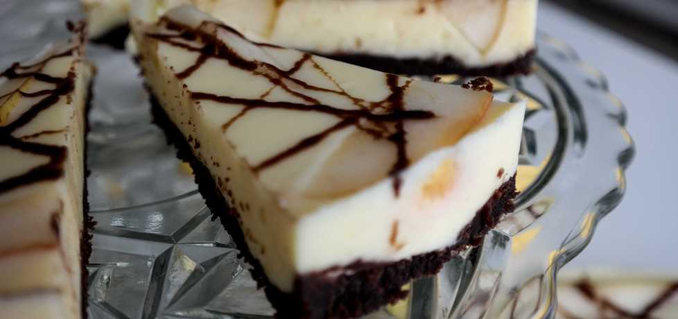 Ciasto czekoladowo-waniliowe z gruszkami (autor: hrabina