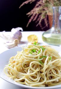 Spaghetti aglio e olio – spaghetti z oliwą i czosnkiem ...