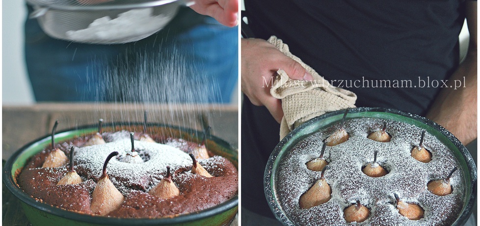 Ciasto kakaowe z gruszkami (autor: apm)