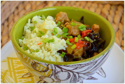 Orientalny gulasz z ryżem